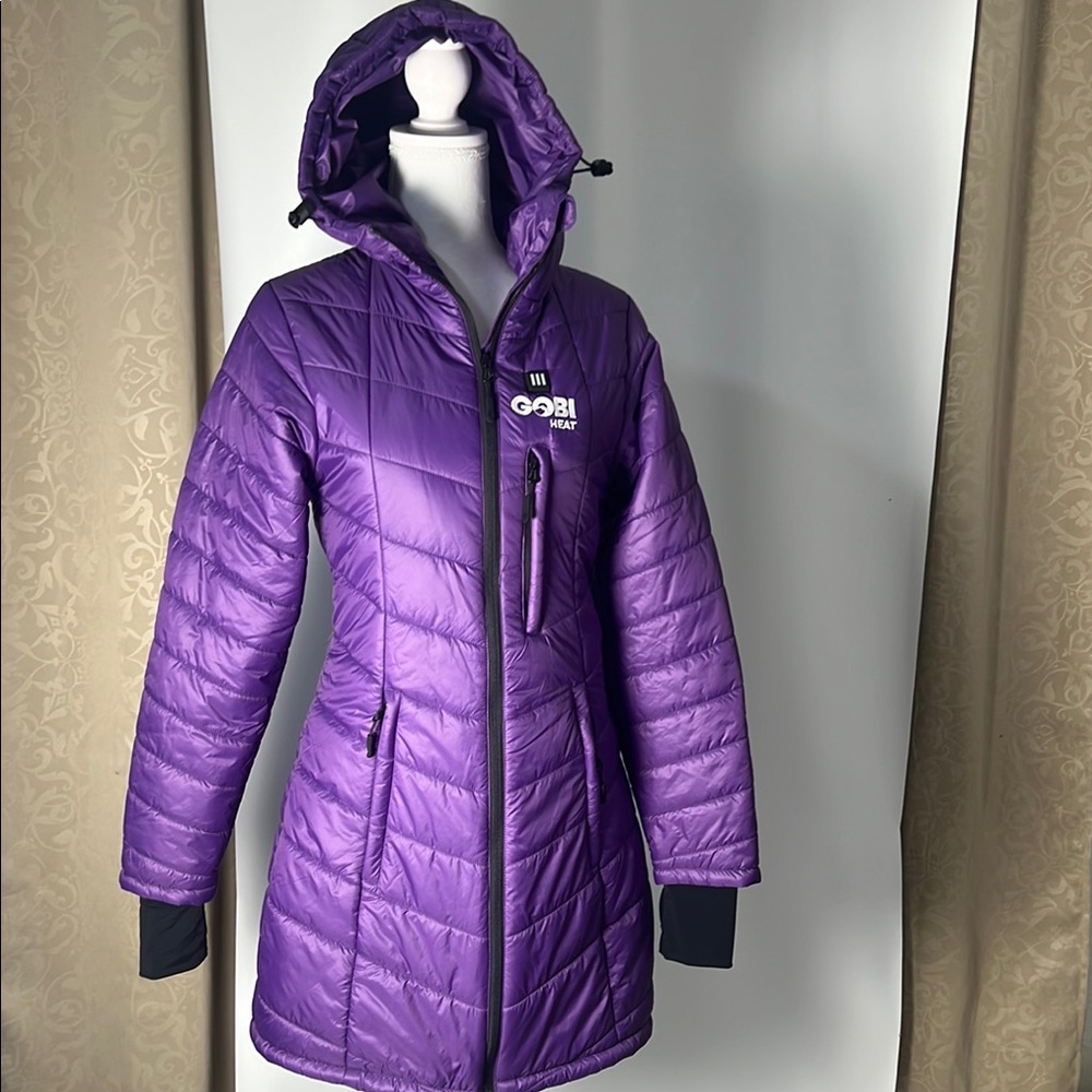 Vibrant Purple Quilted Puffer Jacket with Hood